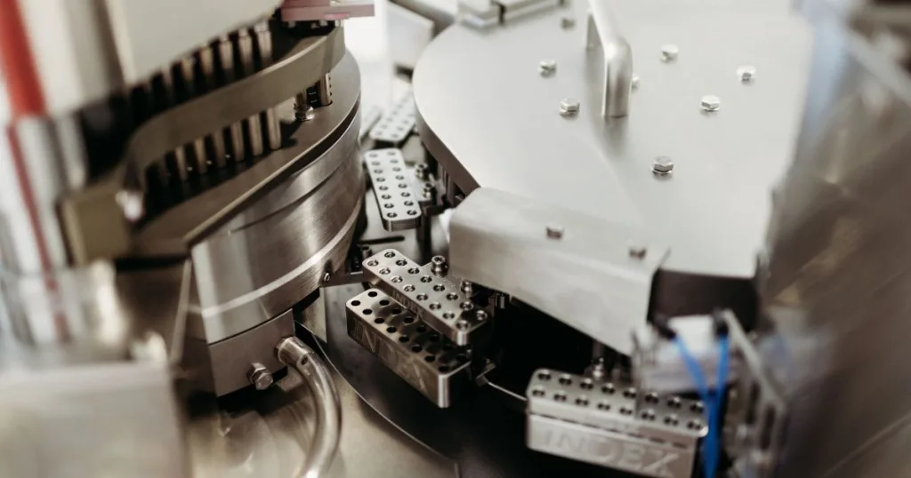 Close up of Index K120i capsule separating section.